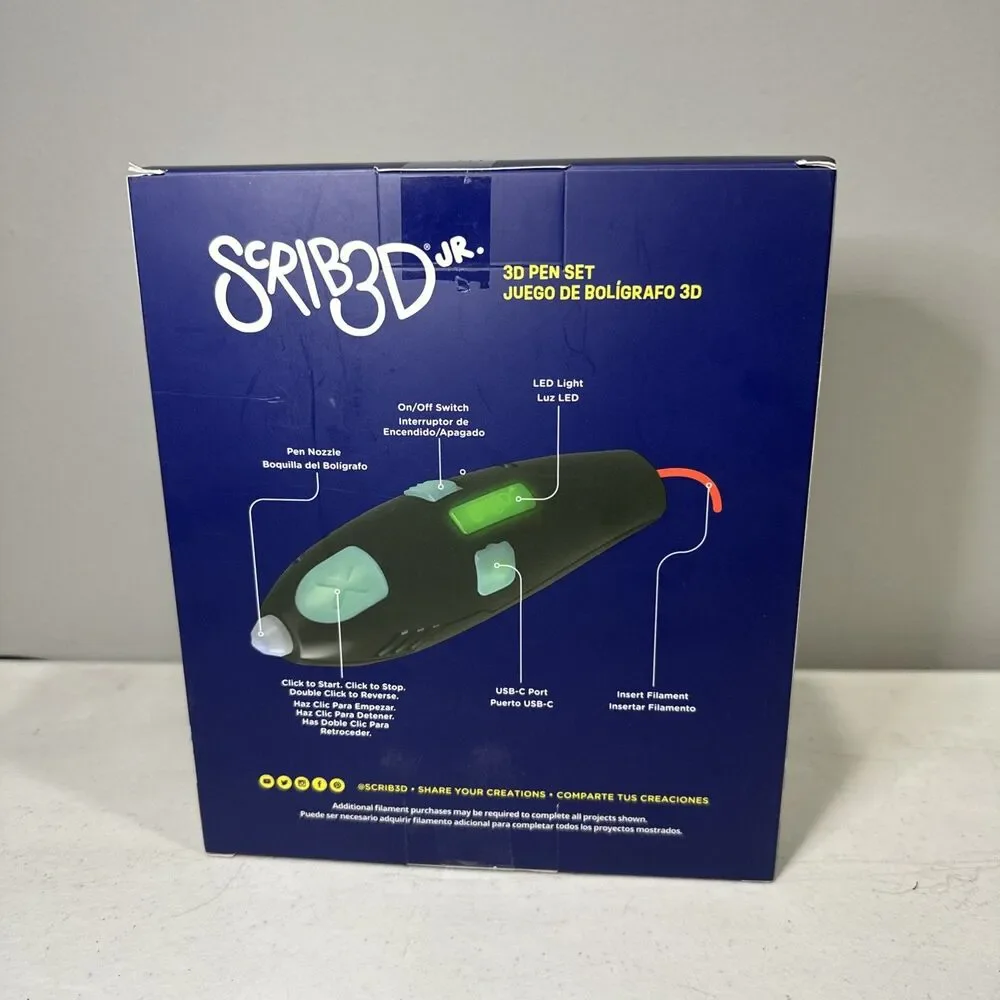 Scrib3d Jr. 3D Pen Ages 6-13 Draw Anything In 3D - Picture 2 of 4